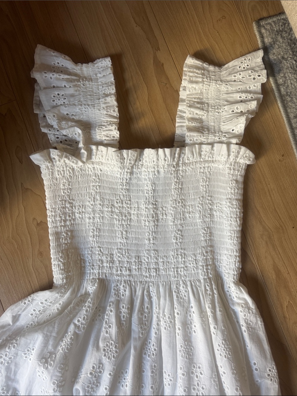 Hill House White Eyelet Maxi Dress - Picture 2 of 4